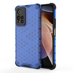 Coque Rebord Contour Silicone et Vitre Transparente Housse Etui 360 Degres AM1 pour Xiaomi Poco X4 NFC Bleu