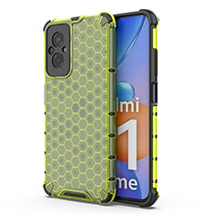 Coque Rebord Contour Silicone et Vitre Transparente Housse Etui 360 Degres AM1 pour Xiaomi Redmi 11 Prime 4G Vert