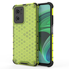 Coque Rebord Contour Silicone et Vitre Transparente Housse Etui 360 Degres AM1 pour Xiaomi Redmi 11 Prime 5G Vert