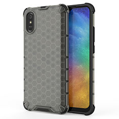 Coque Rebord Contour Silicone et Vitre Transparente Housse Etui 360 Degres AM1 pour Xiaomi Redmi 9A Noir