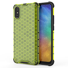 Coque Rebord Contour Silicone et Vitre Transparente Housse Etui 360 Degres AM1 pour Xiaomi Redmi 9A Vert