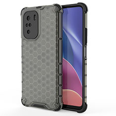 Coque Rebord Contour Silicone et Vitre Transparente Housse Etui 360 Degres AM1 pour Xiaomi Redmi K40 5G Noir