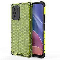 Coque Rebord Contour Silicone et Vitre Transparente Housse Etui 360 Degres AM1 pour Xiaomi Redmi K40 5G Vert