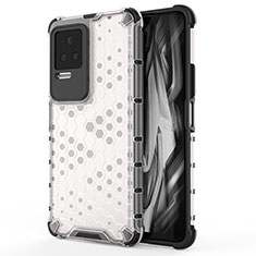 Coque Rebord Contour Silicone et Vitre Transparente Housse Etui 360 Degres AM1 pour Xiaomi Redmi K50 5G Blanc