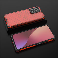 Coque Rebord Contour Silicone et Vitre Transparente Housse Etui 360 Degres AM1 pour Xiaomi Redmi K50i 5G Rouge