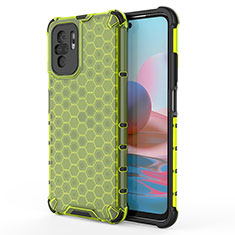 Coque Rebord Contour Silicone et Vitre Transparente Housse Etui 360 Degres AM1 pour Xiaomi Redmi Note 10 4G Vert