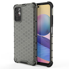 Coque Rebord Contour Silicone et Vitre Transparente Housse Etui 360 Degres AM1 pour Xiaomi Redmi Note 10 5G Noir