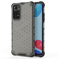 Coque Rebord Contour Silicone et Vitre Transparente Housse Etui 360 Degres AM1 pour Xiaomi Redmi Note 11 4G (2022) Noir