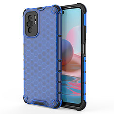 Coque Rebord Contour Silicone et Vitre Transparente Housse Etui 360 Degres AM1 pour Xiaomi Redmi Note 11 SE India 4G Bleu