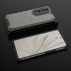 Coque Rebord Contour Silicone et Vitre Transparente Housse Etui 360 Degres AM2 pour Huawei Honor 70 Pro 5G Noir