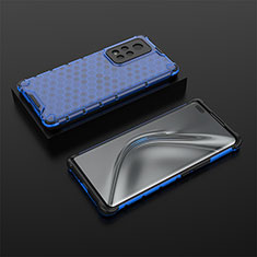 Coque Rebord Contour Silicone et Vitre Transparente Housse Etui 360 Degres AM2 pour Huawei Honor V40 5G Bleu