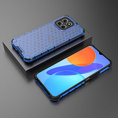 Coque Rebord Contour Silicone et Vitre Transparente Housse Etui 360 Degres AM2 pour Huawei Honor X6 5G Bleu