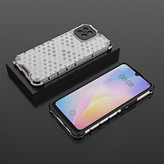 Coque Rebord Contour Silicone et Vitre Transparente Housse Etui 360 Degres AM2 pour Huawei Nova 8 SE 4G Blanc