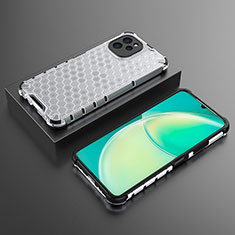 Coque Rebord Contour Silicone et Vitre Transparente Housse Etui 360 Degres AM2 pour Huawei Nova Y61 Blanc