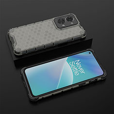 Coque Rebord Contour Silicone et Vitre Transparente Housse Etui 360 Degres AM2 pour OnePlus Nord 2T 5G Noir