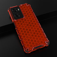 Coque Rebord Contour Silicone et Vitre Transparente Housse Etui 360 Degres AM2 pour OnePlus Nord N20 SE Rouge