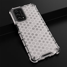 Coque Rebord Contour Silicone et Vitre Transparente Housse Etui 360 Degres AM2 pour Oppo A54 5G Blanc