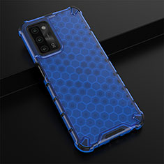 Coque Rebord Contour Silicone et Vitre Transparente Housse Etui 360 Degres AM2 pour Oppo A55 5G Bleu