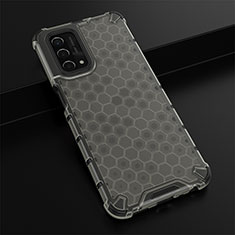 Coque Rebord Contour Silicone et Vitre Transparente Housse Etui 360 Degres AM2 pour Oppo A74 5G Noir