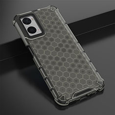 Coque Rebord Contour Silicone et Vitre Transparente Housse Etui 360 Degres AM2 pour Oppo A76 Noir