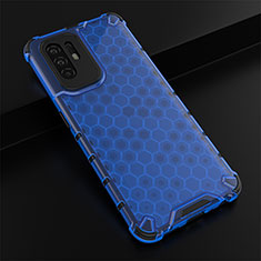 Coque Rebord Contour Silicone et Vitre Transparente Housse Etui 360 Degres AM2 pour Oppo A94 5G Bleu