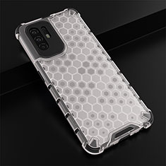 Coque Rebord Contour Silicone et Vitre Transparente Housse Etui 360 Degres AM2 pour Oppo F19 Pro+ Plus 5G Blanc