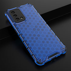 Coque Rebord Contour Silicone et Vitre Transparente Housse Etui 360 Degres AM2 pour Oppo F19s Bleu