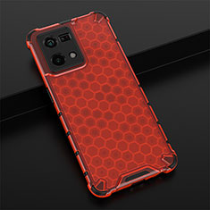 Coque Rebord Contour Silicone et Vitre Transparente Housse Etui 360 Degres AM2 pour Oppo F21s Pro 4G Rouge