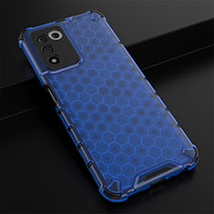 Coque Rebord Contour Silicone et Vitre Transparente Housse Etui 360 Degres AM2 pour Oppo K9S 5G Bleu