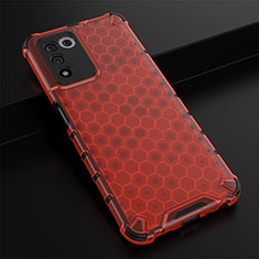 Coque Rebord Contour Silicone et Vitre Transparente Housse Etui 360 Degres AM2 pour Oppo K9S 5G Rouge