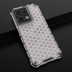 Coque Rebord Contour Silicone et Vitre Transparente Housse Etui 360 Degres AM2 pour Oppo Reno9 5G Blanc