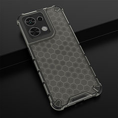 Coque Rebord Contour Silicone et Vitre Transparente Housse Etui 360 Degres AM2 pour Oppo Reno9 5G Noir