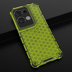 Coque Rebord Contour Silicone et Vitre Transparente Housse Etui 360 Degres AM2 pour Oppo Reno9 Pro+ Plus 5G Vert