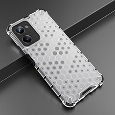 Coque Rebord Contour Silicone et Vitre Transparente Housse Etui 360 Degres AM2 pour Realme 10 Pro 5G Blanc