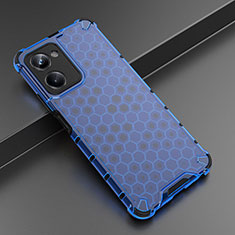 Coque Rebord Contour Silicone et Vitre Transparente Housse Etui 360 Degres AM2 pour Realme 10 Pro 5G Bleu