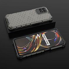 Coque Rebord Contour Silicone et Vitre Transparente Housse Etui 360 Degres AM2 pour Realme 8i Noir