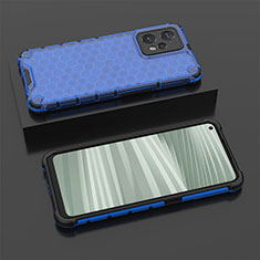 Coque Rebord Contour Silicone et Vitre Transparente Housse Etui 360 Degres AM2 pour Realme 9 4G Bleu