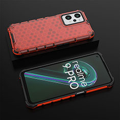 Coque Rebord Contour Silicone et Vitre Transparente Housse Etui 360 Degres AM2 pour Realme 9 5G Rouge