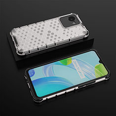 Coque Rebord Contour Silicone et Vitre Transparente Housse Etui 360 Degres AM2 pour Realme C30 Blanc