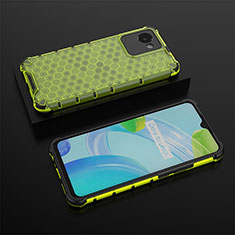 Coque Rebord Contour Silicone et Vitre Transparente Housse Etui 360 Degres AM2 pour Realme C30 Vert