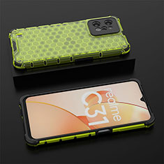 Coque Rebord Contour Silicone et Vitre Transparente Housse Etui 360 Degres AM2 pour Realme C31 Vert