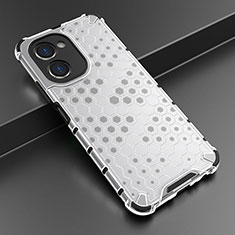 Coque Rebord Contour Silicone et Vitre Transparente Housse Etui 360 Degres AM2 pour Realme C33 Blanc