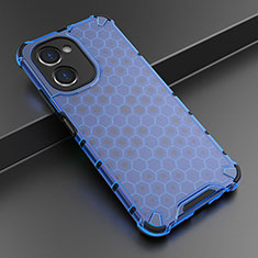 Coque Rebord Contour Silicone et Vitre Transparente Housse Etui 360 Degres AM2 pour Realme C33 Bleu