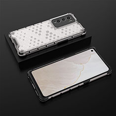 Coque Rebord Contour Silicone et Vitre Transparente Housse Etui 360 Degres AM2 pour Realme GT Master Explorer 5G Blanc