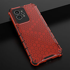 Coque Rebord Contour Silicone et Vitre Transparente Housse Etui 360 Degres AM2 pour Realme GT2 Pro 5G Rouge