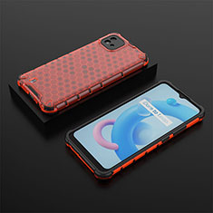 Coque Rebord Contour Silicone et Vitre Transparente Housse Etui 360 Degres AM2 pour Realme Narzo 50i Rouge