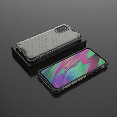 Coque Rebord Contour Silicone et Vitre Transparente Housse Etui 360 Degres AM2 pour Samsung Galaxy A41 Noir