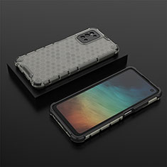 Coque Rebord Contour Silicone et Vitre Transparente Housse Etui 360 Degres AM2 pour Samsung Galaxy F52 5G Noir
