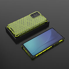 Coque Rebord Contour Silicone et Vitre Transparente Housse Etui 360 Degres AM2 pour Samsung Galaxy Note 20 5G Vert