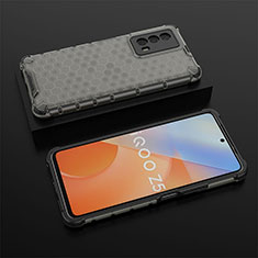 Coque Rebord Contour Silicone et Vitre Transparente Housse Etui 360 Degres AM2 pour Vivo iQOO Z5 5G Noir